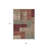 3' X 5' Brown And Terra Cotta Geometric Washable Indoor Outdoor Area Rug