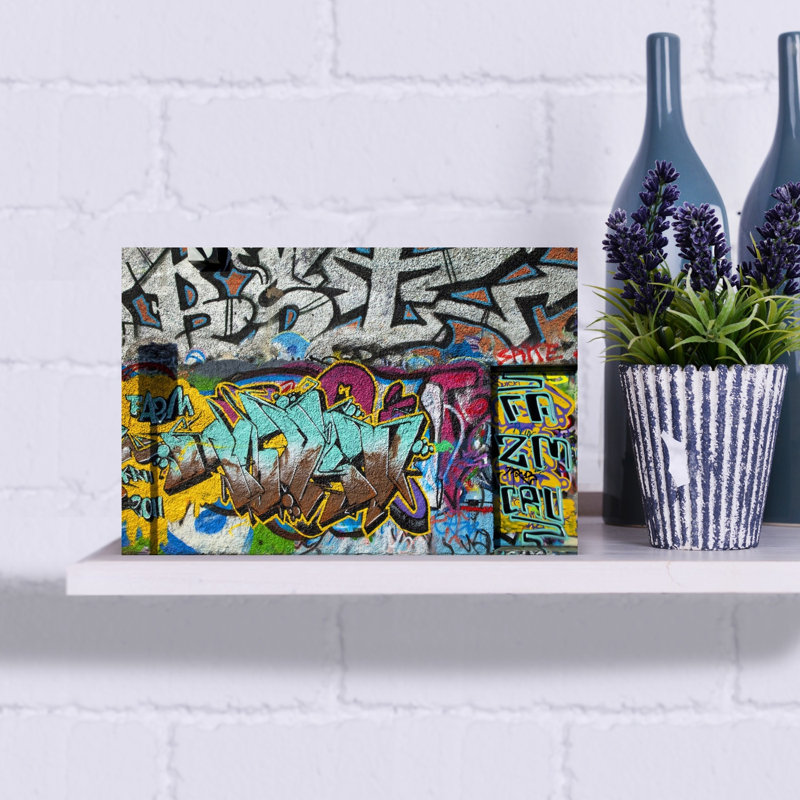 Artistic Graffiti On The U2 Wall In Windmill Lane Dublin City Ireland by George Munday - Wrapped Canvas Print