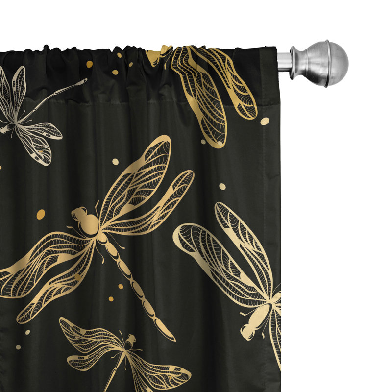 Banisha Semi Sheer Curtain Pair, 28" W x 63" H
