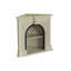 Foyer électrique en bois massif beige
