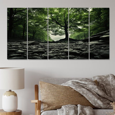" Green Forest Mystical Shadows " 5 - Pieces