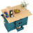 55.7'' Large Kitchen Island With 2 Drop Leaf,, Rolling Kitchen Cart On 5 Wheels With Power Outlet, Folding Storage Dining Table With Spice & Towel Rack , 3 Drawers, For Kitchen, Dining Room,Green-526165670