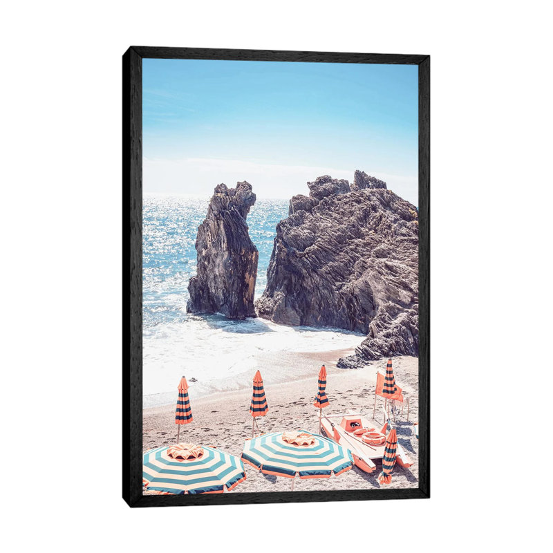 Capri - Print on Canvas, 101.6cm H x 66.04cm W x 3.81cm D, Black Framed
