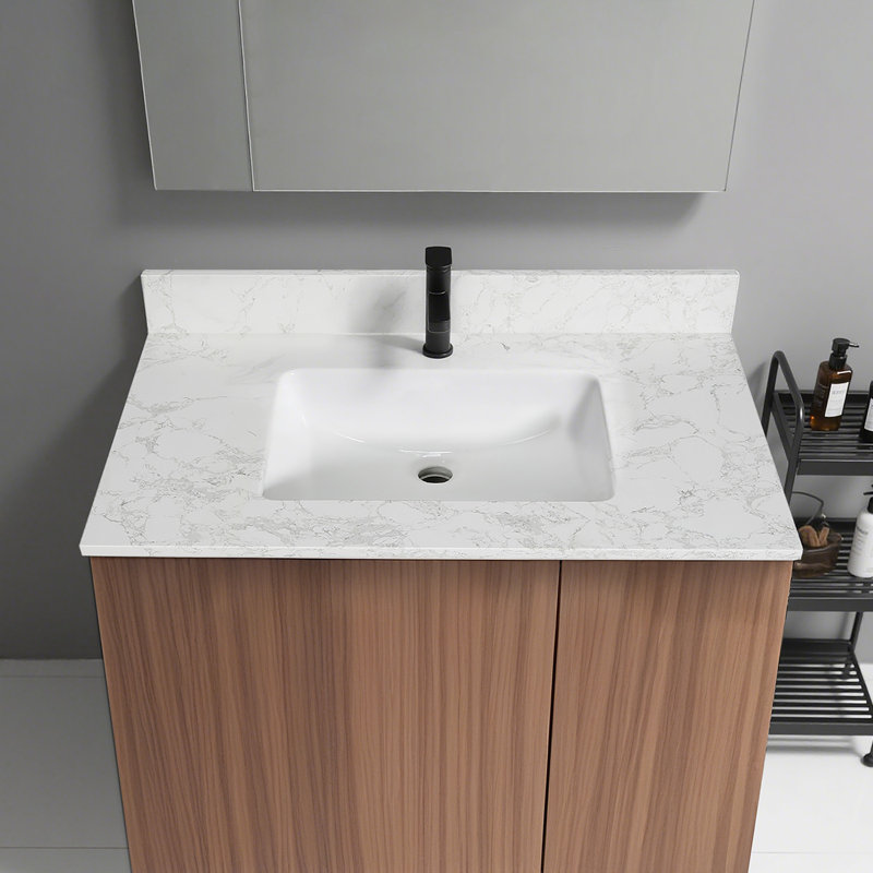 Guein 31" Quartz Single Bathroom Vanity Top with Sink