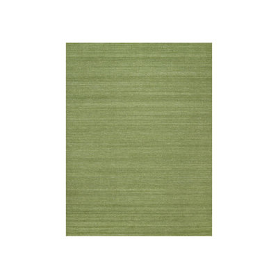 9'1"x12' Grasshopper Green Plain Modern Design Pure Wool Hand Loomed Rug 755F98D4833A457095E82DF4CA6A82CC