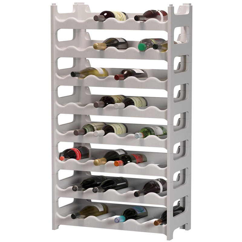 Kilgo 48 Bottle Floor Wine Bottle Rack, Granite grey