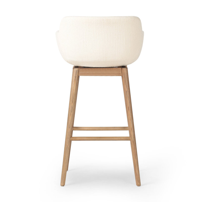 Hannah Swivel Stool, Counter Stool (26.5" Seat Height), Sonoma Chestnut/Genuine Leather, Amber Ash