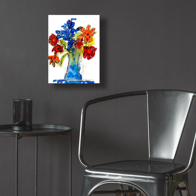 Art mural en verre Winston Porter «Garden Of Love» par Lovitude, H 16 po x l 12 po x P 0,13 po