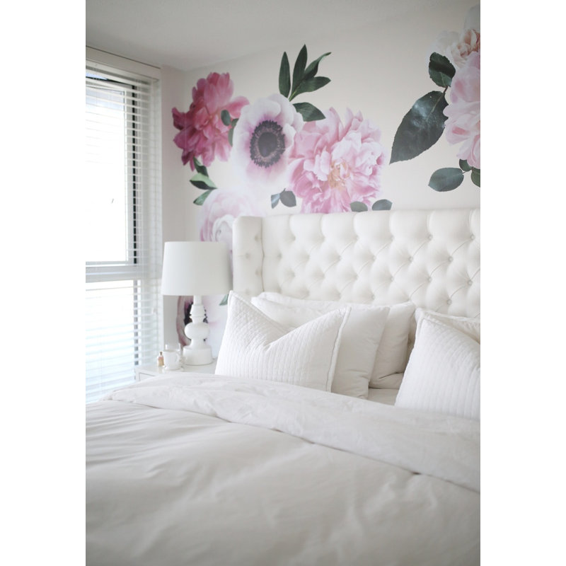 Décalcomanie murale fleurs de jardin doux