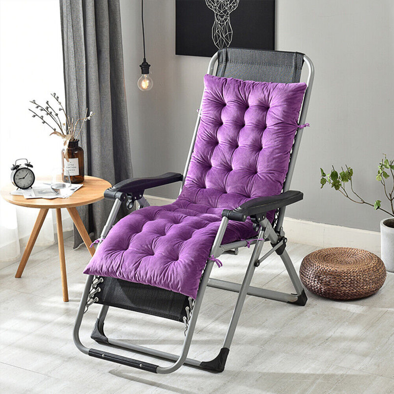 Outdoor 4'' Rocking Chair Chair Pad, 51"W x 20"D, Purple