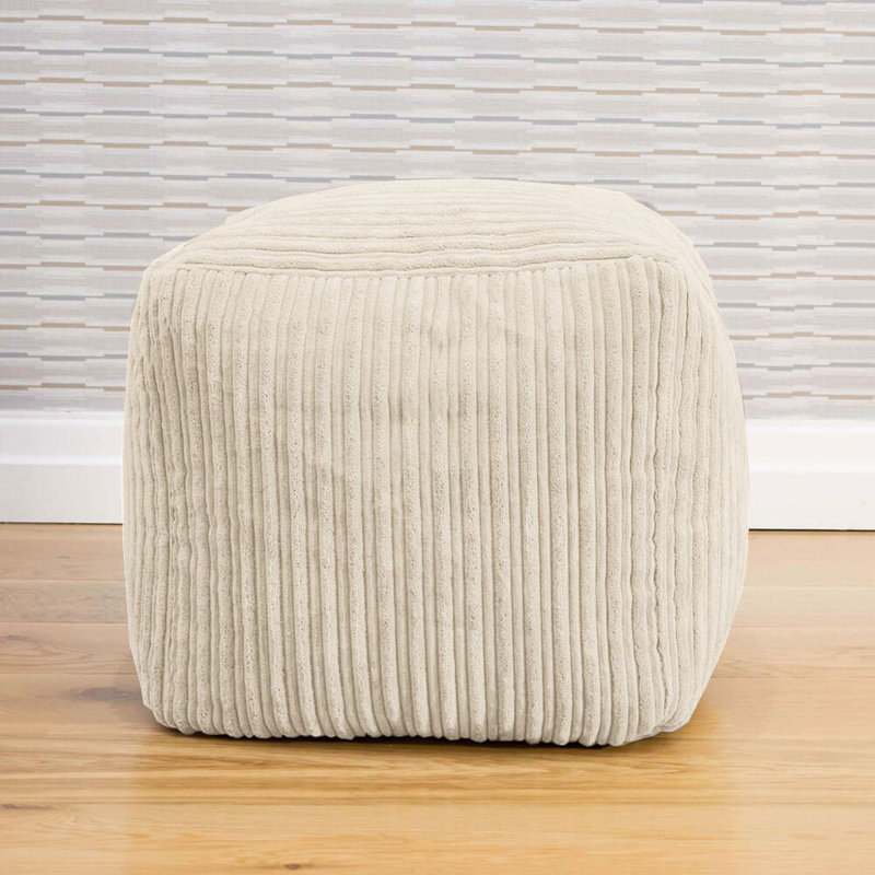 rucomfy Beanbags Corduroy Cube Footstool Bean Bag. Home Decor Accessories for Living Room, Lounge and Bedroom. Modern Furniture Square Pouffe. Machine Washable. 38 x 38 x 38cm