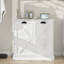 Armoire de trieur de linge de porte de grange inclinable 31,5 "avec sacs amovibles, trieur de linge dissimulé Farmhouse