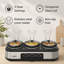 Triple mijoteuse et chauffe-plats avec 3 pots en céramique, 3 réglages de température, couvercles en verre et cuillères