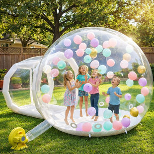 10Ft Inflatable Pvc Bubble Balloon House With Air Blower For Kids Adult For Birthday Party Weeding Event Outdoor Decoration