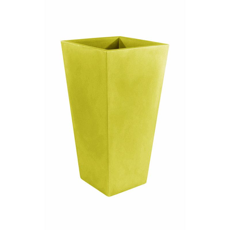 Cono Resin Pot Planter, 39.25" H x 13.75" W x 13.75" D, Black