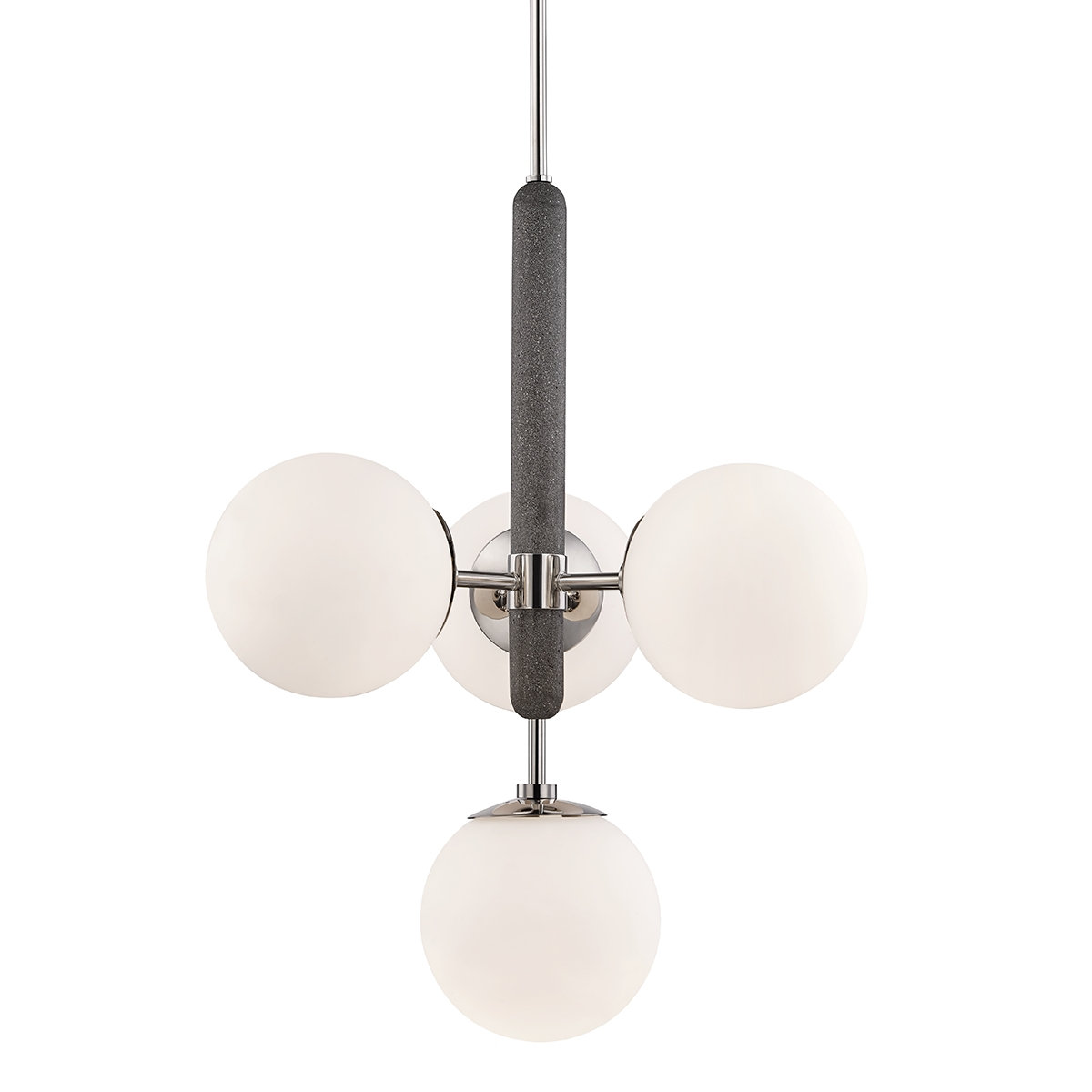 Harley 4 - Light Dimmable Modern Linear Chandelier, Polished Nickel