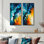«Colorful Lyrical Abstraction Dream Fragments I», art mural abstrait 2 pièces