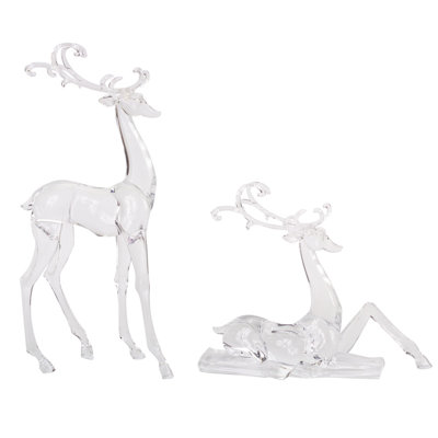 2 Piece Deer Figurines Set