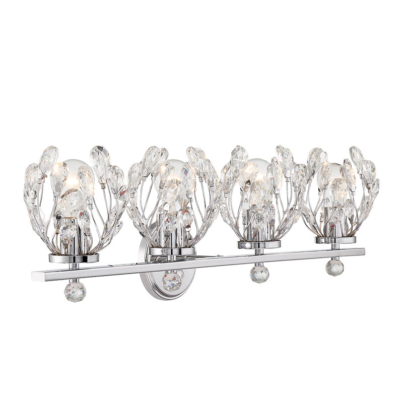 Sandiacre 4-Light Vanity Light in Matte Black, Matte Black, 9.5" H x 31" W x 31" D, 4 Lights