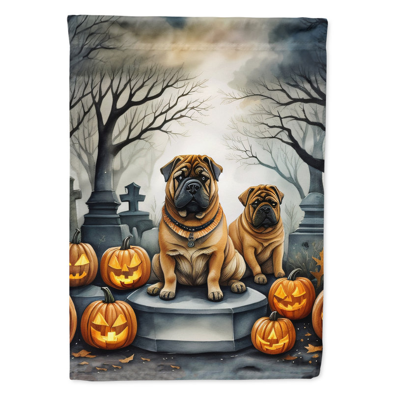 Double Sided 15.5'' H x 11.25'' W Polyester Halloween Garden Flag