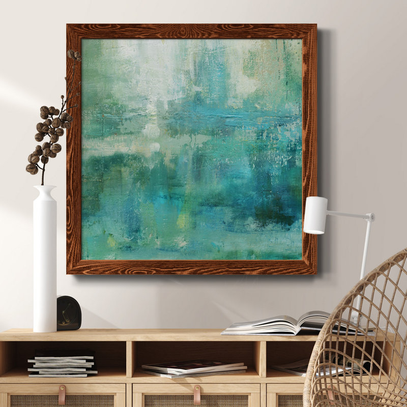 " Around The Mountain I ", Maple Framed, 34.5" H x 34.5" W x 1" D