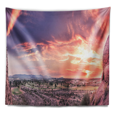 Tapisserie paysager en ciel par-dessus phoenix arizona