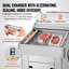 Machine sous vide à cloche, d'une puissance de 1 200 W, format compact avec une longueur de scellage de 60 cm, idéale pour une utilisation domestique et professionnelle. Parfait pour emballer sous vide les aliments humides, la viande, les marinades et bien plus encore.