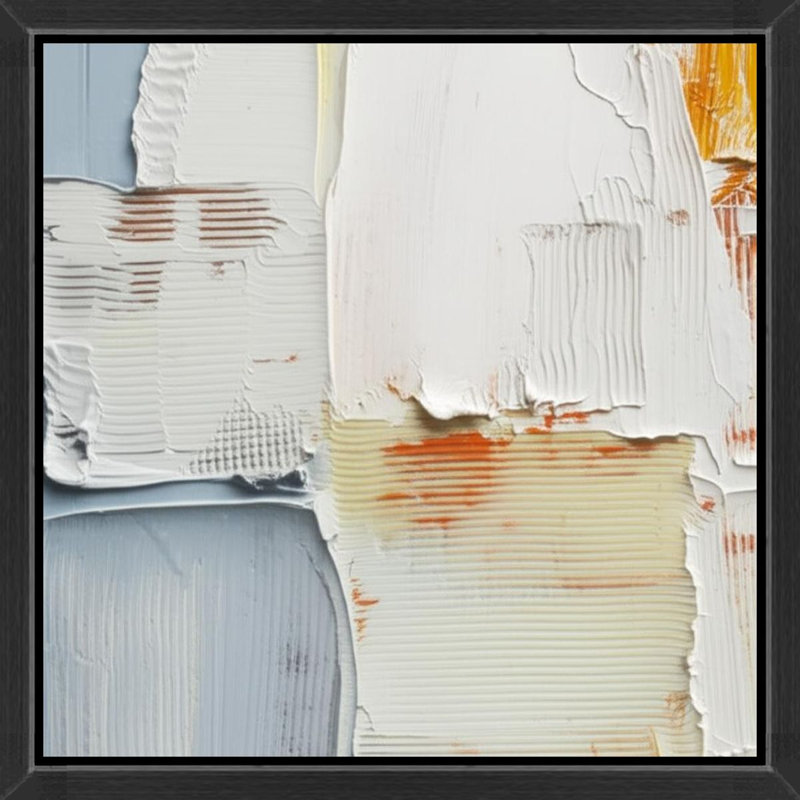 Abstrait texturé avec tons de terre - Art mural sur toile encadrée, 36" H x 36" W, Brown