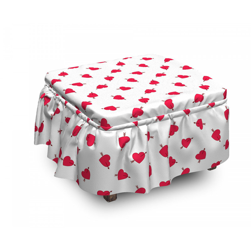 Housse pour repose-pieds hearts love love