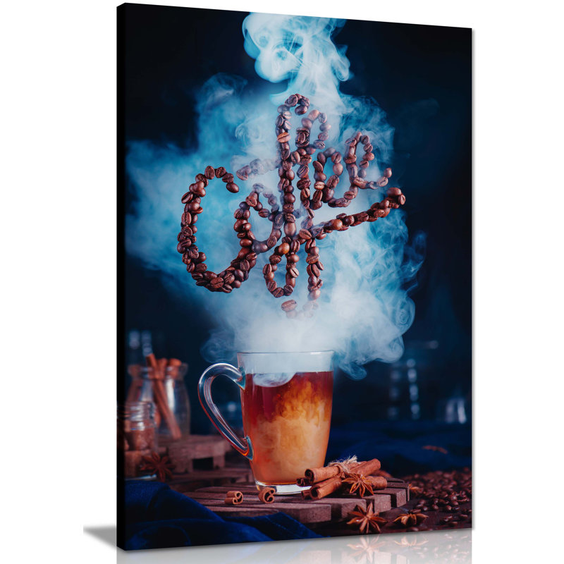 Hot Steamy Cup Of Coffee - Wrapped Canvas Print, 31cm H x 20cm W x 3cm D