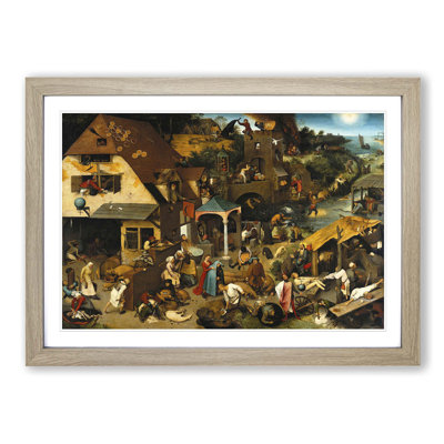 Neverlandish Proverbs by Pieter Bruegel the Elder - Framed Print
