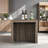 118''-23.62'' Multifunctional Extendable Dining Table With Outlet, Space Saving Kitchen Table With 5 Extension Panels-39651833