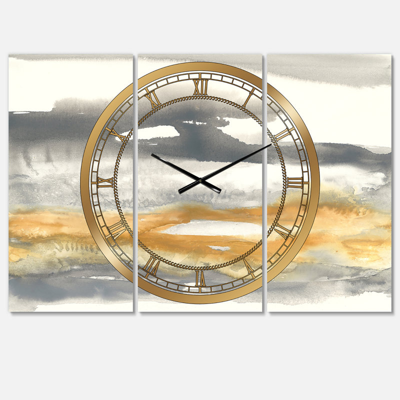 Gold Glamour Direction I - Horloge murale moderne