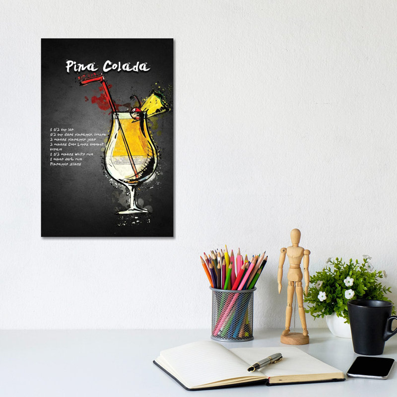 Pina Colada I by Gab Fernando - Wrapped Canvas Gallery-Wrapped Canvas Giclée, 20.32 cm H x 30.48 cm W