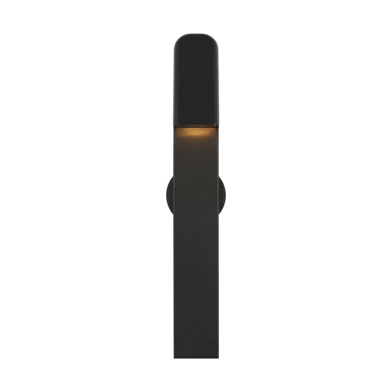 Froler LED Outdoor Sconce, 17" H x 2.4" W x 2.6" D, Black, Black