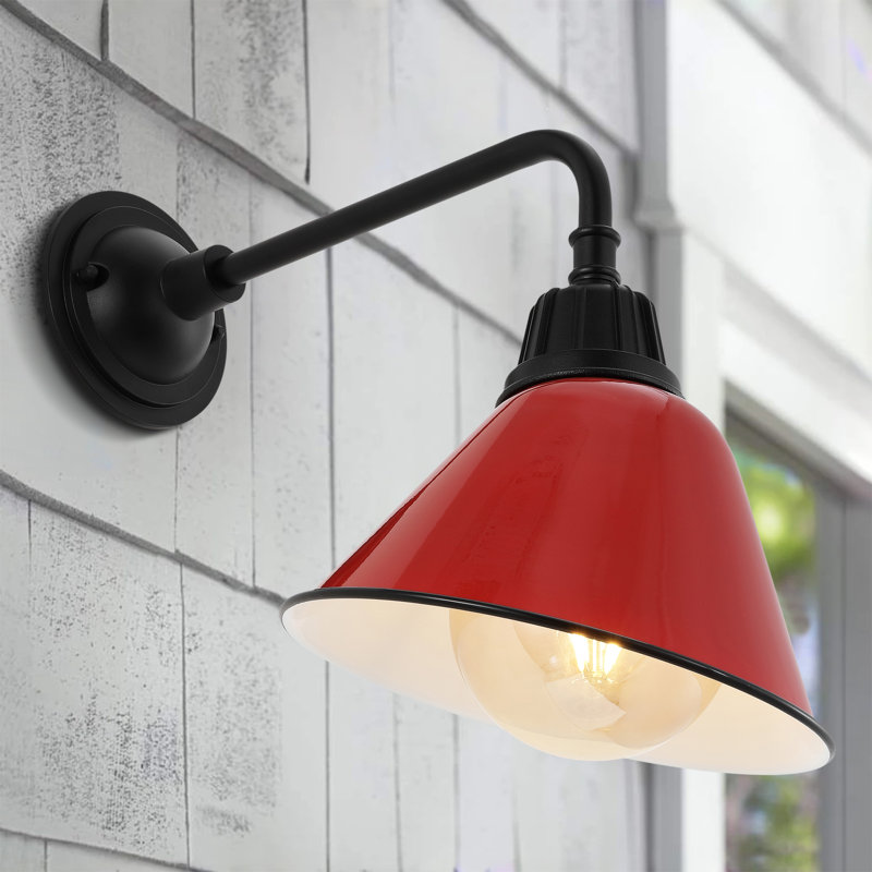 Applique murale en fer Annalyia, Rouge