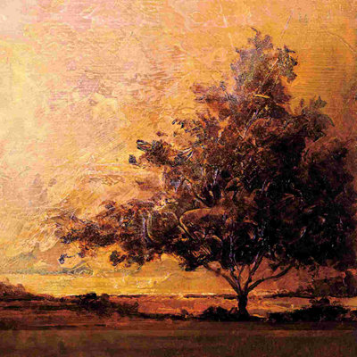 Paysage d'automne 10 - peinture sur toile tendue