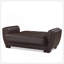 Causeuse convertible rembourrée avec rangement, polyuréthane brun-940808395