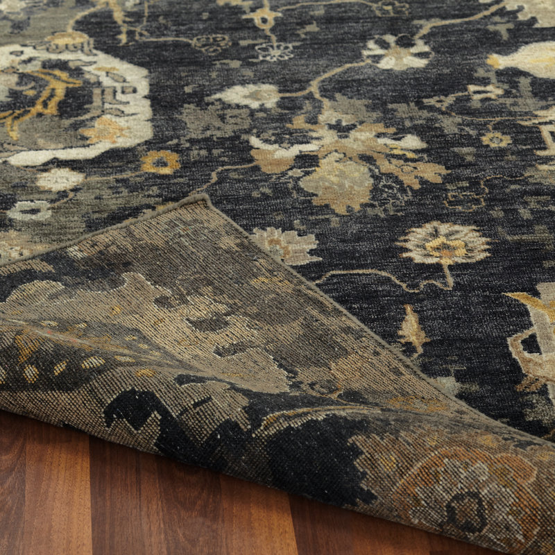 Darreyl Handmade Wool Oriental and Abstract Area Rug, Rectangle 10' x 14'