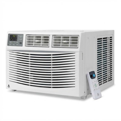8000 BTU Window Air Conditioner with Remote, Cools Rooms Up to 350 Sq. ft., 3 Cooling & Fan Speeds, Quiet Operation, LED Digital Display, Easy Installation Kit Included, Ideal for Bedroom & Office