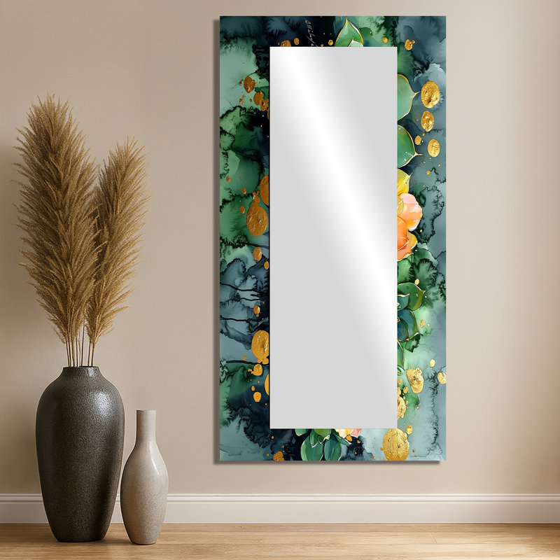 Printemps symphonie d'Echeveria Elegans Garden II - art de miroir mural succulent - imprimé sur métal, 28 po x 55 po