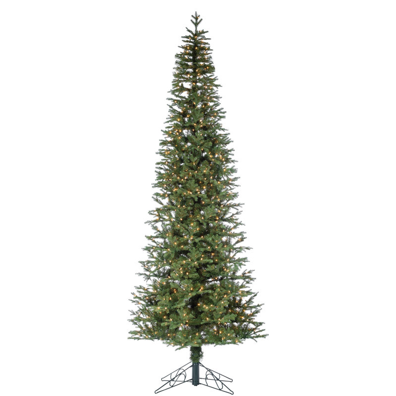 Lighted Artificial Pine Christmas Tree, 10'