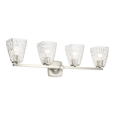 33.25" 4-Light Vanity Light with Water Glass