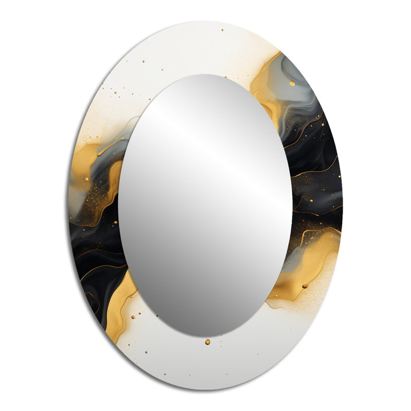Miroir mural moderne doré et doré Essence IV, 40 po x 30 po