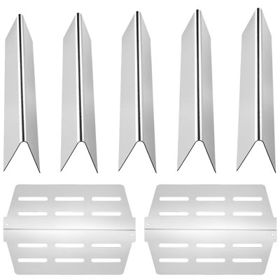 Remplacement des barres de gril en acier de 17 po pour les plaques chauffantes Genesis 300 Series, 5 et 2, de haute qualité, durables et de dimensions précises, en acier inoxydable