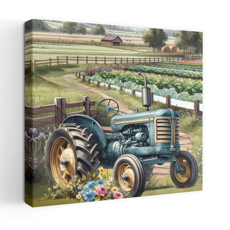 Art floral jardin bleu, H 32 po x l 32 po