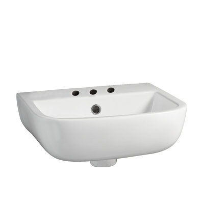 Barclay Series 600 14.37'' White Vitreous China Rectangular Bathroom Sink with Overflow