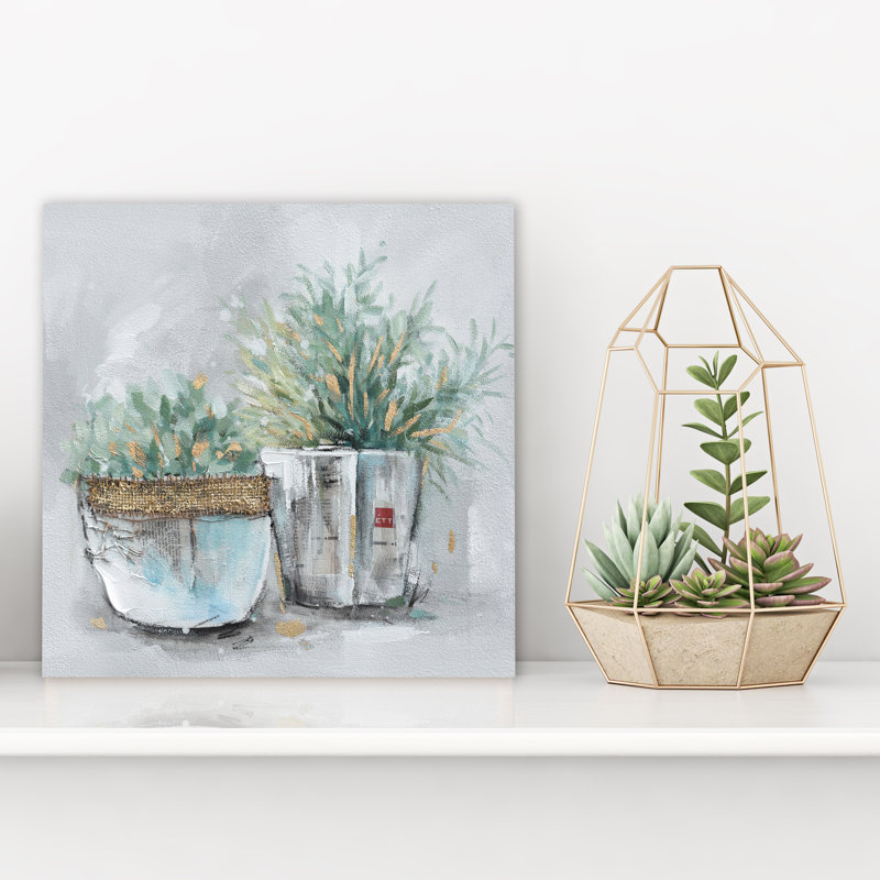 Peinture sur toile tendue, H 12 po x l 12 po x P 1,5 po