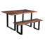 Banc en bois massif Ayedan