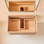 Meuble-lavabo flottant 30 po avec lavabo en céramique. Finition noyer naturel. Entièrement assemblé. Rangement pratique. Contreplaqué. Installation facile. Surface propre. Tiroirs stratifiés pour meubles de salle de bain.